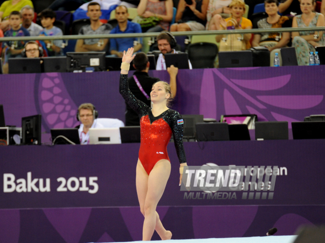 Azərbaycan gimnastı Oleq Stepko Avropa Oyunlarında gümüş medal qazandı. Bakı, Azərbaycan, 18 iyun 2015